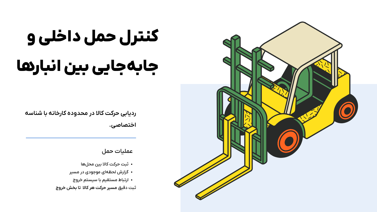کنترل حمل داخلی و جابه جایی بین انبارها در نرم افزار حسابداری تولیدی چرتکه